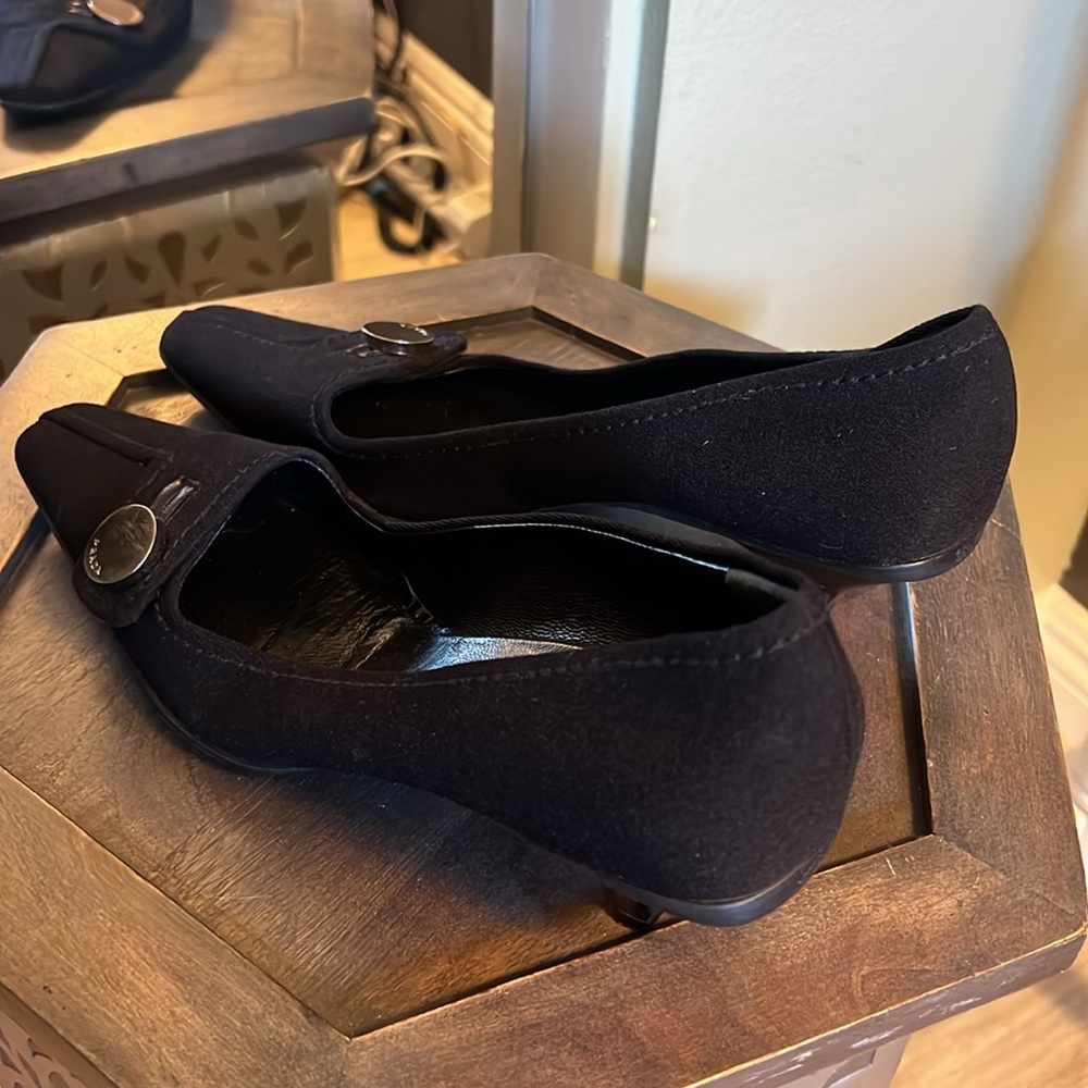 🛑 1 hour sale. Prada, size 6.5 (37 EU) Elegant Black Women's heels, 💯 authentic - Picture 10 of 12